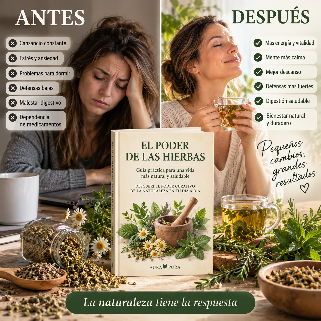 Resultados reales - antes y después